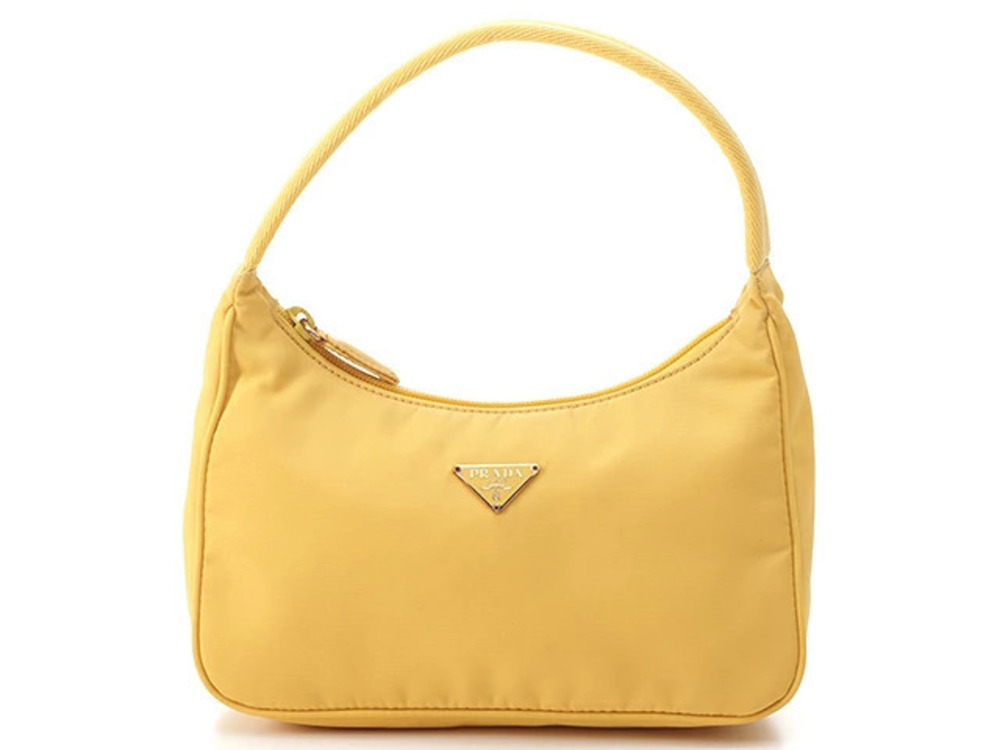 Prada Tessuto Shoulder Bag yellow